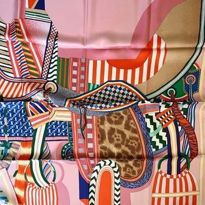 HERMES La Selle Imaginaire Scarf 90